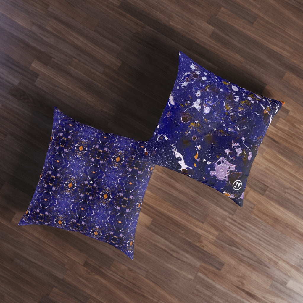 Indigo Cosmos Tufted Floor Pillow