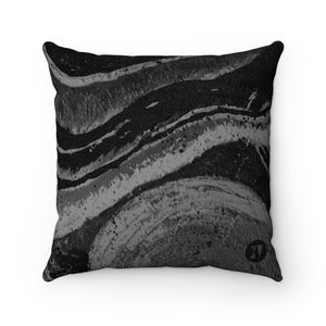 XV VUE Noir Zenith Geode Faux Suede Pillow