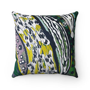 Thriving Tropics Faux Suede Pillow