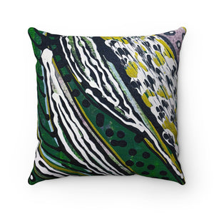 Thriving Tropics Faux Suede Pillow