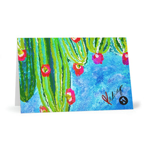 Electric Cacti Note Cards